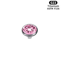 Piercing de nez en titane ASTM F136 tendance, pierres en zircon 5A, boucles d'oreilles à filetage interne, labret, clous pour les lèvres, cartilage de l'oreille, tragus, bijoux