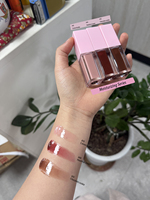 Huile pour les lèvres transparente végétalienne en vrac de base 50ml en 1 sachet d'huile pour les lèvres rose pailletée parfumée aux fruits hydratante