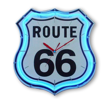 Route 66 Neon Clock