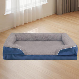 Fabricage Op Maat Gemaakte Hete Verkoop Wasbare Luxe Waterdichte Verwijderbare Grote Traagschuim Boucle Orthopedische Hondenbed Met Ritssluiting - Product Image 2