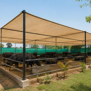 Camel Color beige shade net HDPE Shade Sail <b>Canopy</b> Waterproof <b>Sun</b> Shade for <b>Garden</b> Car Park Outdoor Farm Use - Product Image 1