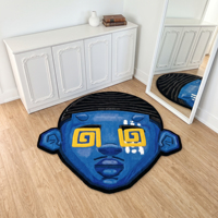 Tapis OEM personnalisé style hip-hop, forme irrégulière, motif anime, lavable, épais, antidérapant, pour la décoration de la maison