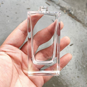 Flacon de parfum rectangulaire en verre avec bouchon compte-gouttes, surface transparente, capacité 30 ml, flacon pulvérisateur en verre transparent, flacon de parfum avec bouchon à vis. - Product Image 4