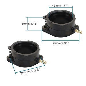 GOOFIT Interface de carburateur de moto Tuyau d'admission Collecteur d'admission Carb Boot Remplacement pour Kawasaki ZX1100 ZZ-R1100 <span class=keywords><strong>ZZR1200</strong></span> - Product Image 2