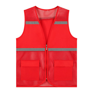 Chaleco de Seguridad Reflectante Naranja con Cremallera y Logotipo Personalizado, Ropa de Trabajo para Construcción, Saneamiento y Transporte con Tiras Reflectantes - Product Image 2