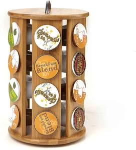 Support de rangement pour capsules de café en bambou écologique, compatible <span class=keywords><strong>Nespresso</strong></span>, pour 24 capsules K-cup - Product Image 2