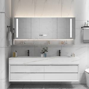 Nouveau meuble de salle de bain de style européen moderne de luxe pour la maison, hôtel, coiffeuse murale, <span class=keywords><strong>miroir</strong></span> intelligent, meuble de salle de bain moderne - Product Image 3