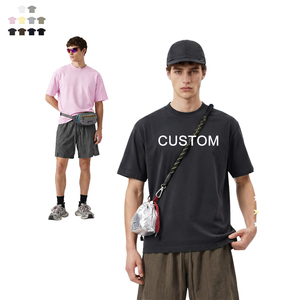 Camiseta de Alta Calidad de 240 g/m², Cuello Caído, 100% Algodón, Tejido Transpirable, Talla Grande, Diseño Personalizado, Camisetas para Hombre - Product Image 1