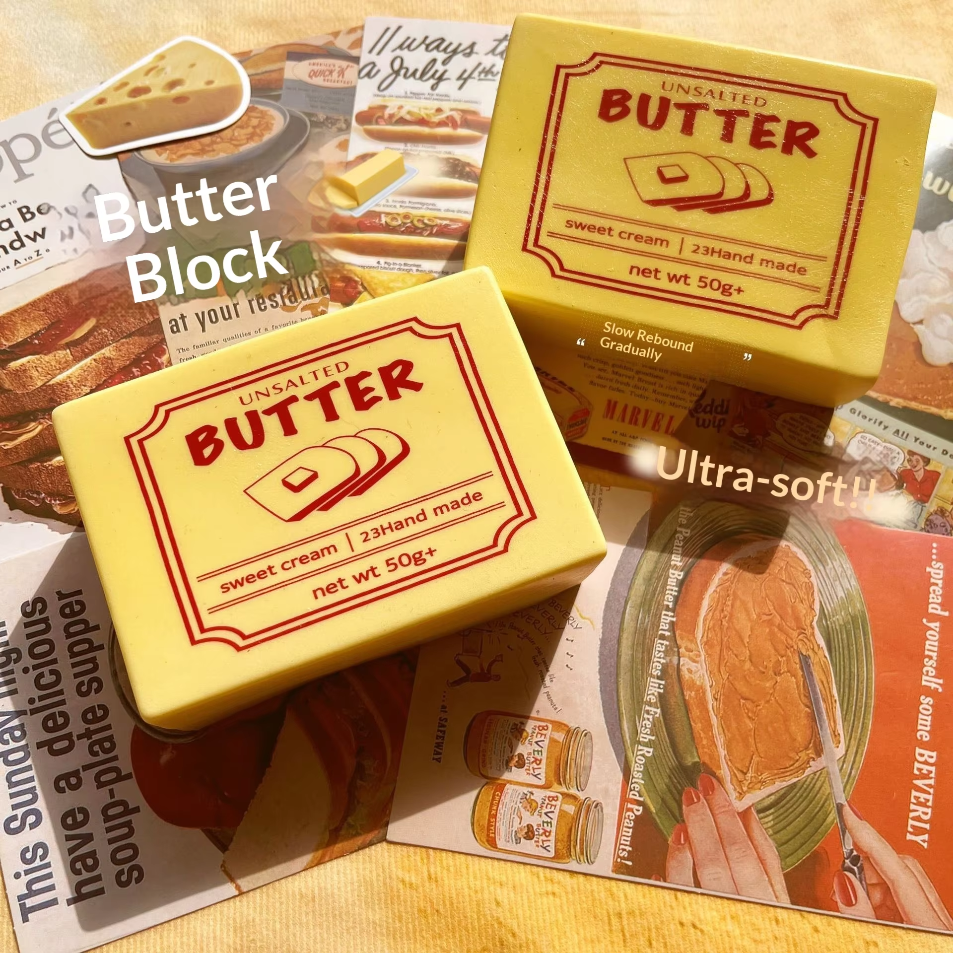 1PCS Super soft butter block