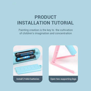 发光二极管投影涂鸦画板玩具儿童艺术绘画投影仪灯儿童教育学习玩具套装 - Product Image 2