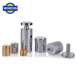 Wugeon פליז שטוח שלט העליון שטוח עם קיר לוקטור הר סימן זכוכית מחזיק סיכה standoffs סוגר עבור תצוגות עם סט בורג - Product Image 1