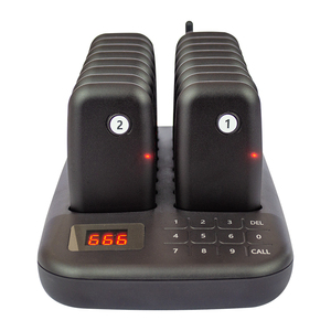 Touch Panel <strong>Wireless</strong> <strong>Calling</strong> <strong>System</strong> Strong Signal Restaurant Guest <strong>Queue</strong> 16 Pagers for Church Clinic Food Truck Nursery - Product Image 2