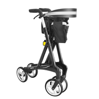 Professionnel nouveau vieux aides à la marche fauteuil roulant en Fiber de carbone pliant Portable Rollator