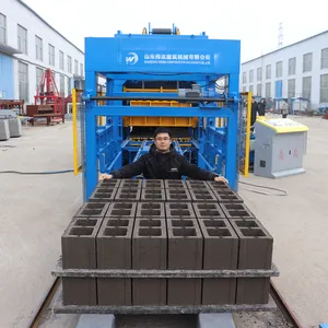 Machine de pose de blocs solides creux de ciment de cendres volantes en béton Qt12-15 de capacité élevée