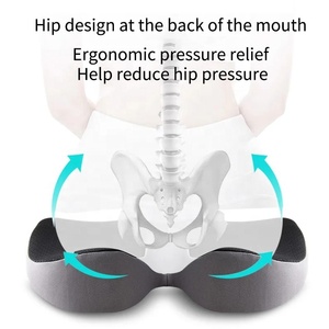 Coussin orthopédique antidérapant en mousse à mémoire de forme KT pour le confort et le soulagement des douleurs au coccyx et au dos, idéal pour les sièges de voiture de style sportif - Product Image 4