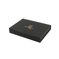 Boîte d'emballage en carton magnétique noir, coffret cadeau de luxe avec logo personnalisé, a3, boîte en papier kraft, vente en gros, 10 pièces