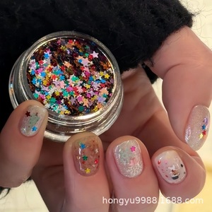 <span class=keywords><strong>Cyber</strong></span> Người Nổi Tiếng 3D Nhựa Móng Tay Nghệ Thuật Đồ Trang Sức Tự Làm Hỗn Hợp Đèn Flash Laser Sao Tình Yêu Nổi Bật Long Lanh Bột Sequins Nhấp Nháy Laser - Product Image 5