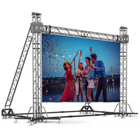 Écran d'affichage LED 4x2m P3.91, armoire en aluminium pleine couleur, montage mural, signalisation numérique publicitaire extérieure