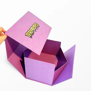 Custom Logo Folded Cardboard Box Birthday Christmas WeddingPaper Packaging Box cajas de carton personalizadas Shipping Carton