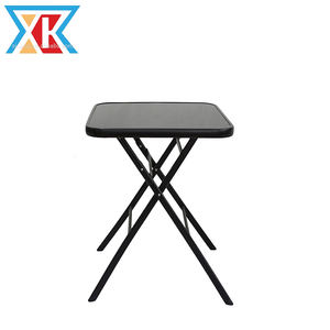 Mesa Plegable Cuadrada de Vidrio Negro - Product Image 5