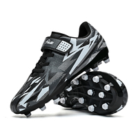 DREAM PAIRS Chaussures de football pour garçons, chaussures de football pour enfants, tige synthétique, taille 13, petit enfant, noir/néon/vert HZ19003K