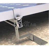 Structure de rail de montage solaire, rail en aluminium pour système de montage de panneaux solaires sur toit commercial