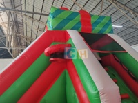 Nouveau design professionnel de noël pvc grand château gonflable de toboggan gonflable rebond sautant videur de maison avec toboggan pour les enfants
