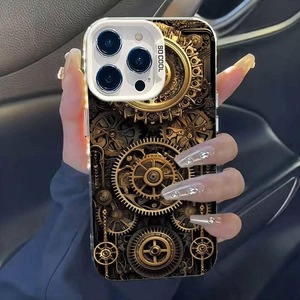 Ingranaggio oro stampa fotografica placcato argento chiave TPU PC custodia <span class=keywords><strong>per</strong></span> telefono cellulare <span class=keywords><strong>per</strong></span> <span class=keywords><strong>Iphone</strong></span> X Xr Xs Max 11 12 13 14 15 16 17 aria - Product Image 2