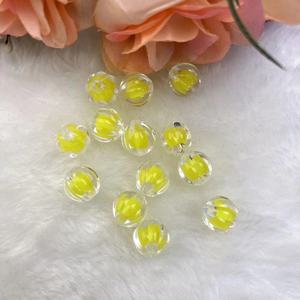 Perles acryliques en forme de citrouille de 12 mm, couleur intérieure, de la marque Aomiao's Mystery, pour la création de bracelets, colliers et accessoires de coiffure DIY. - Product Image 4