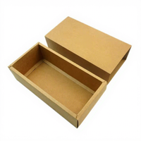 Boîte à tiroir personnalisable en papier kraft, emballage en gros pour sous-vêtements et portefeuilles, boîte cadeau pliable à ouverture coulissante pour chaussettes