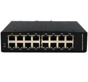 Din Rail Power Supply 16-port 10/100/1000m Industrial Poe Fiber Switch Standard 12~57vdc 48~57vdc(poe)