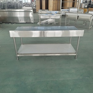 Table de service de buffet HiKitchen en acier inoxydable avec <span class=keywords><strong>quatre</strong></span> pieds, capacité de 10 L, surface polie et brillante - Product Image 4