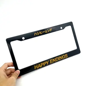 Car number tag plate holder Personalized carbon fiber black border Chrome motorcycle cover Custom made abs license plate frame