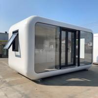Maison conteneur pliable en acier, type Apple Cabin, pour hôtel, entrepôt, bureau ou logement.