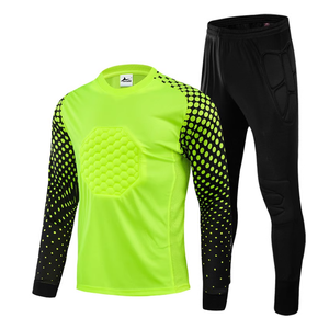 Envío gratis 2025 estilo deportes portero fútbol Jersey conjunto niños ropa de entrenamiento con nombre del equipo Top Shorts-Tailandia fútbol Jersey - Product Image 2