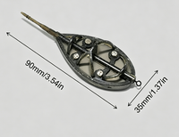 Lovita Teardrop Shape Long Lead Cast Feeder |   Cage à appâts monobloc pour la pêche à la carpe, distributeur d'engrais |   Durable et écologique
