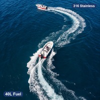 Bateau de pêche pour 4 personnes, 4,3 m, Chaser 430, bateau en fibre de verre, 60 CV max, 40 L de carburant, 260 kg, coque en FRP, bateau côtier