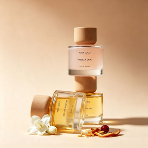 Servicio de Personalización de Perfumes a Medida con Tapa de Madera, Botella de Vidrio, Etiqueta Privada, Vainilla Natural - Product Image 2