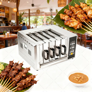 Máy nướng xiên quay tự động Máy nướng thịt xiên không khói tại nhà để nướng cá và thịt - Product Image 1