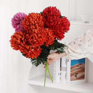 Crisantemo Artificial con Forma de Garra de Dragón, Ramo de 7 Cabezas, Alta Simulación, Decoración para Bodas y Hogar, Flor de Seda y Plástico - Product Image 2