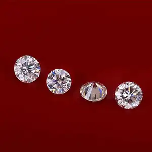 Joyería moissanita de alta calidad VVS excelente corte brillante redondo D EF GH color 2,4 ~ 2,8mm GRA moissanita diamante piedra