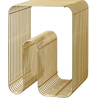 Mesa Consola de Metal Estilo Nórdico con Estante de Almacenamiento |   Muebles Modernos Multifuncionales para Sala de Estar y Dormitorio - Ecológicos y Duraderos
