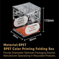 Boîtes en plastique transparentes et imperméables, carrés, solides et personnalisables, en PET, unités