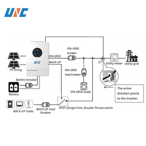 Norme américaine UL1741 7200 Watt 110V 120V 240V 48V 51.2V Monophasé Biphasé MPPT Hybride Connecté au réseau 95% 360 - Product Image 3