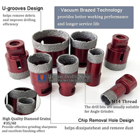 Drills-King Kit de 8 scies cloches diamantées 20 + 25 + 32 + 40 + 45 + 50 + 68mm M14 Perçage à sec pour carreaux de porcelaine Céramique Marbre Jeu de forets diamantés
