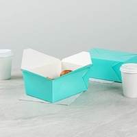 Emballage alimentaire jetable en papier kraft biodégradable personnalisé, étanche, à emporter, boîte à lunch rectangulaire réutilisable, boîte à sandwich