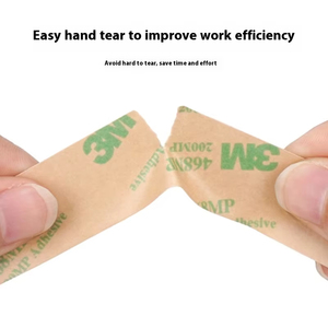 Ruban adhésif double face 3M 467MP, ultra-fin, transparent, imperméable, 200mp, résistant aux hautes températures, ruban adhésif double face découpé - Product Image 4