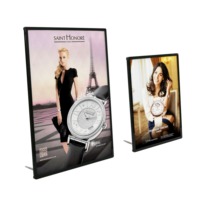 A1 A2 A3 A4 support mural de table au sol Led boîte à lumière publicitaire Ultra mince noir or argent bord d'impression d'écran