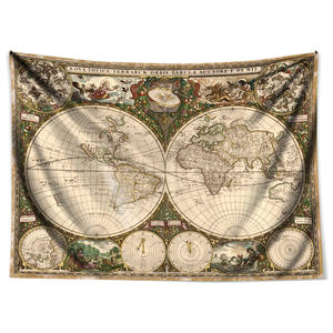 Vintage couleur magique académie nautique trésor <span class=keywords><strong>carte</strong></span> fond tissu tissé tapisserie pour salon chevet ou location maison décor - Product Image 5