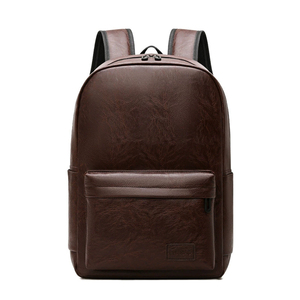 Premium Western Good Quality Slim Laptop Dark <strong>Brown</strong> Luxury Top Grain Custom Pu Leather <strong>Backpack</strong> with logo Embossed - Product Image 1